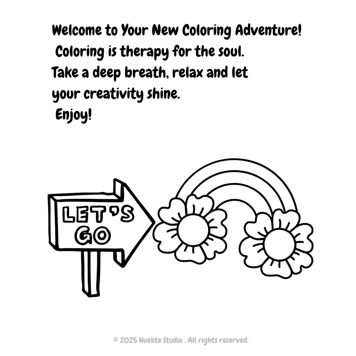 STRESS RELIEF COLORING: Bold & Easy Coloring Arts For Adults and Kids